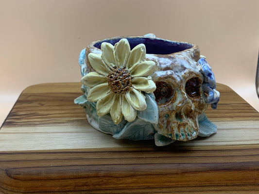 Ceramic skull Jewelry dish